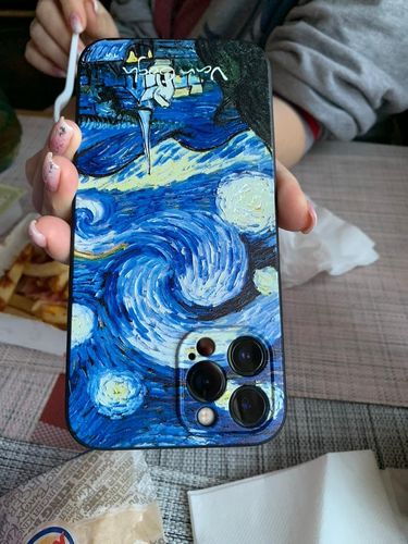 Customer photo review of Van gogh embossed iPhone cases