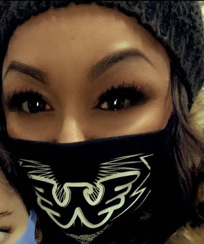 Customer photo review of Waylon Jennings Flying W Face Mask