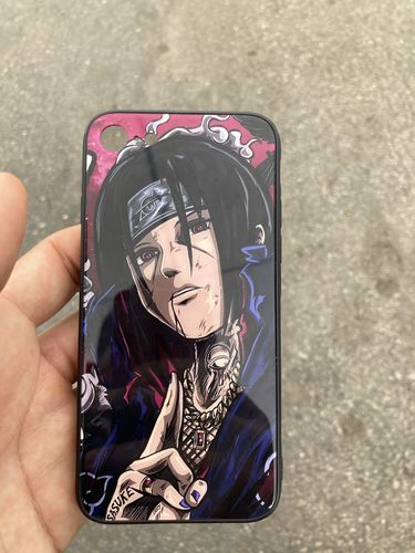 Customer photo review of Naruto Kakashi Itachi Sasuke Pain Madara Tempered Glass Phone Case