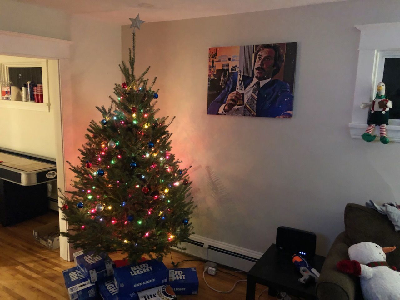Customer photo review of Ron Burgundy Wall Art