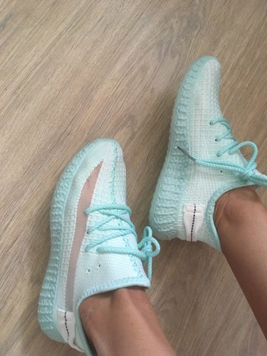 Customer photo review of Net Surface Breathable Lace-Up Sneakers