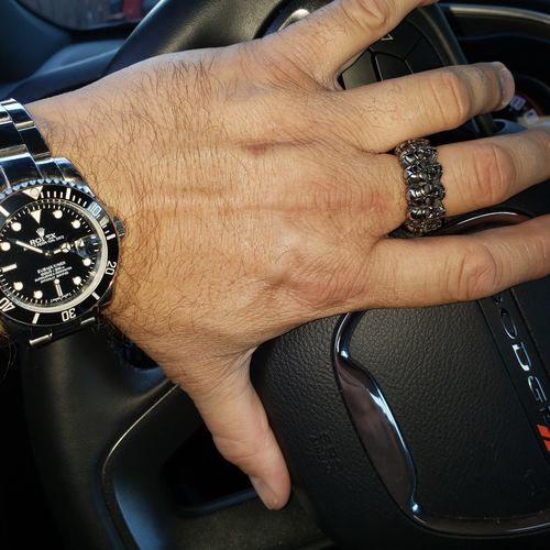 Customer photo review of SKULL HEADS RING