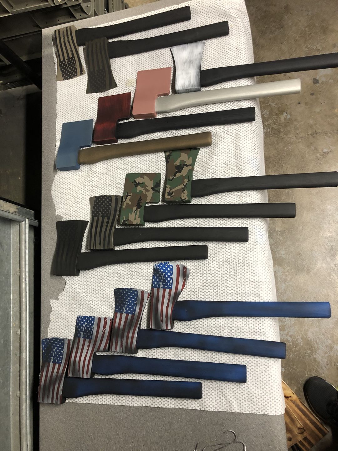 Customer photo review of Ace of Spades Throwing Axe