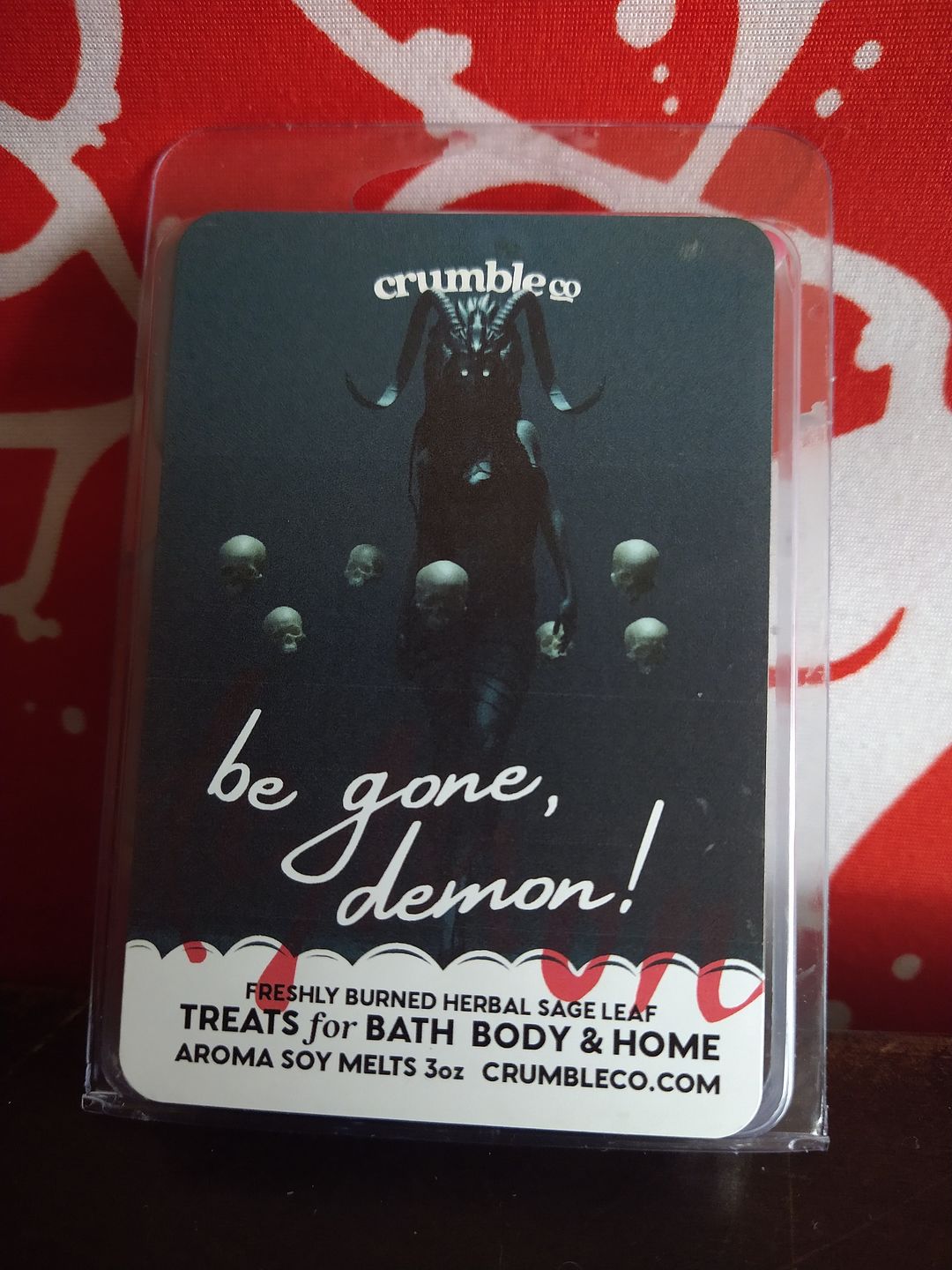 Customer photo review of Be Gone Demon Wax Melt