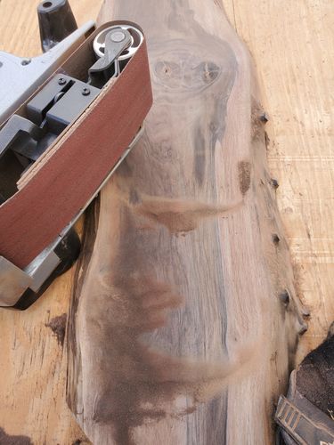 Customer photo review of 3 X 21 Inch EdgeCore Ceramic Sanding Belts, 4 Pack
