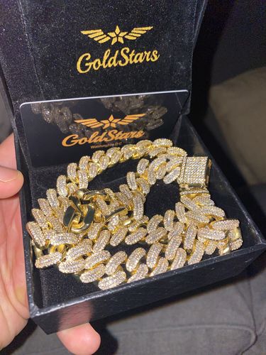 Customer photo review of "Super Stars" Gold Diamond Chain 16mm