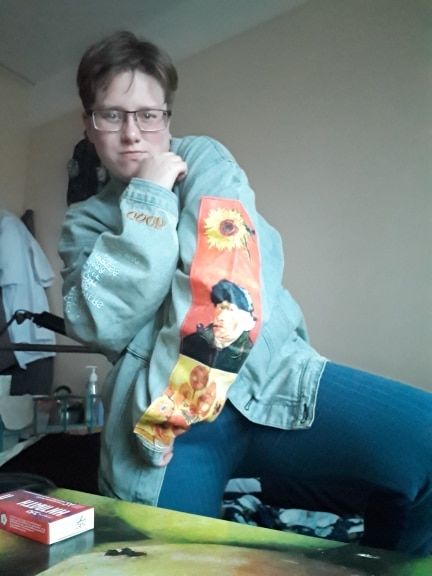 Customer photo review of Van Gogh Denim Jacket