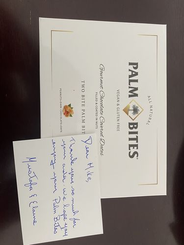 Customer photo review of Two Bite | Hazelnut Palm Bites