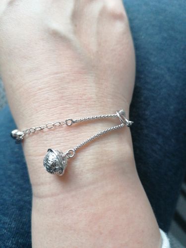 Customer photo review of 925 Sterling Silber Glockenarmband