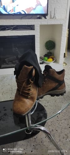 Customer photo review of KELODON Steel Toe Boots-Engine Collection-Brown