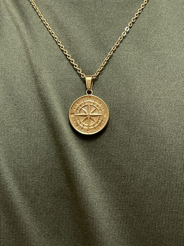 Customer photo review of Compass Pendant (Gold)