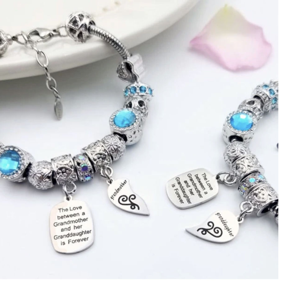 Customer photo review of Grandmother Granddaughter Unending Love Bracelets