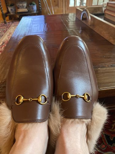 Customer photo review of Mules Horsebit Slippers Flat Slip-on