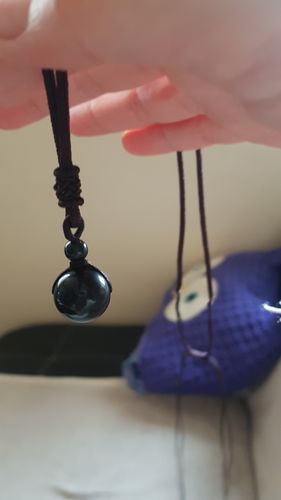 Customer photo review of Talisman "Œil Céleste" en Obsidienne Arc En Ciel
