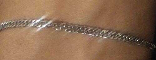 Customer photo review of 3mm Small Stainless Steel Curb Bracelet
