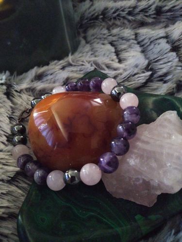 Customer photo review of 15.5" Natural dogtooth amethyst round beads 8mm,gemstone