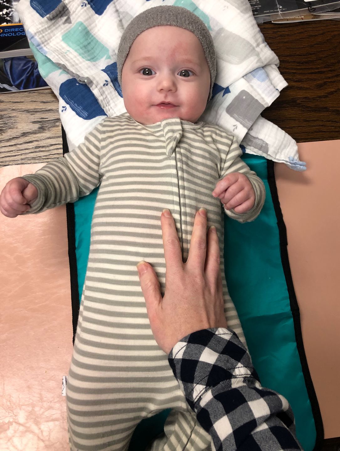 Customer photo review of Footie Pajamas, Merino Wool, Dove
