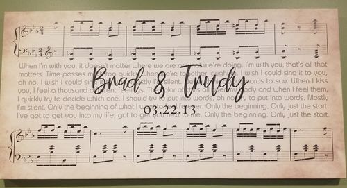 Customer photo review of Custom Couple Music Premium Canvas - Ready to Hang