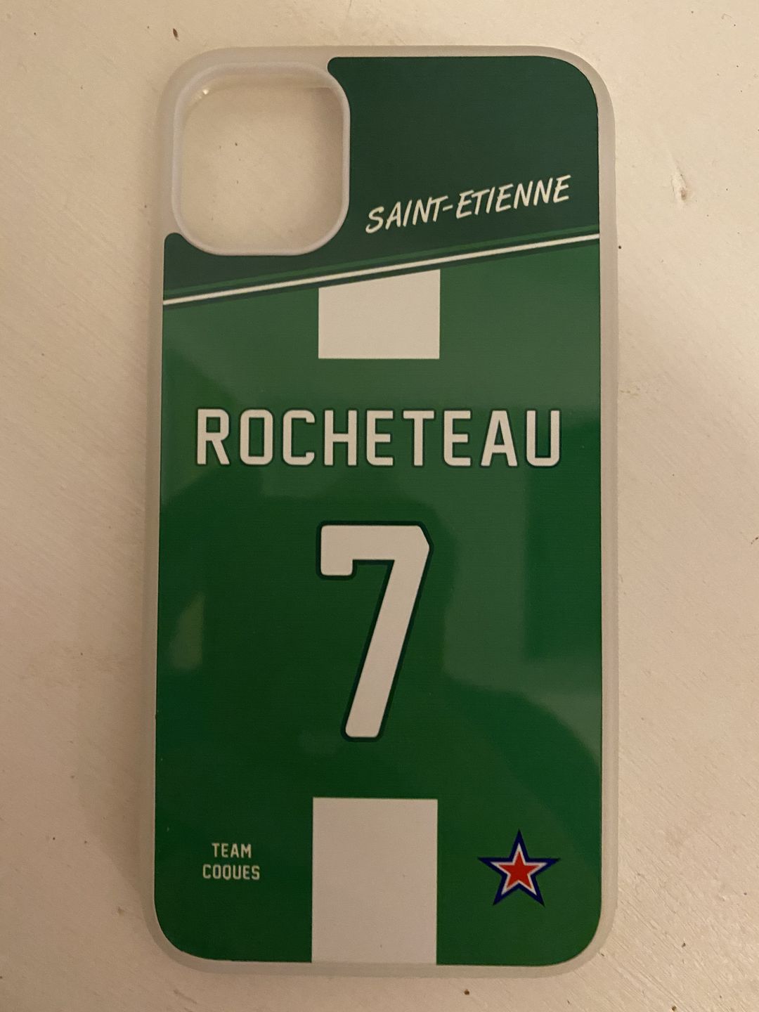 Customer photo review of Coque foot SAINT-ETIENNE ASSE - flocage 100% personnalisable - iPhone smartphone