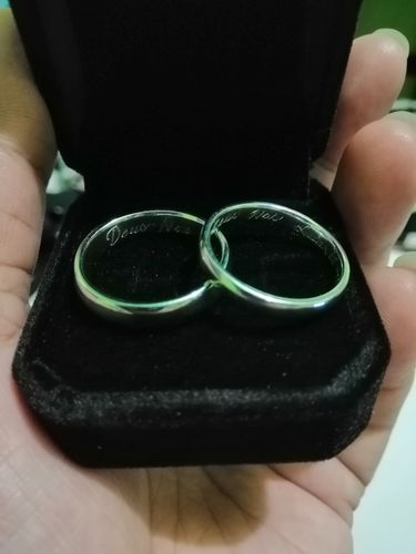 Customer photo review of Classic Plain Wedding Rings