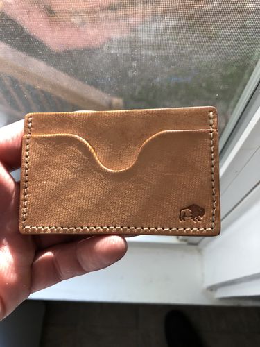 Customer photo review of No.54 | 'Natural Oak' Minimalist Leather Wallet
