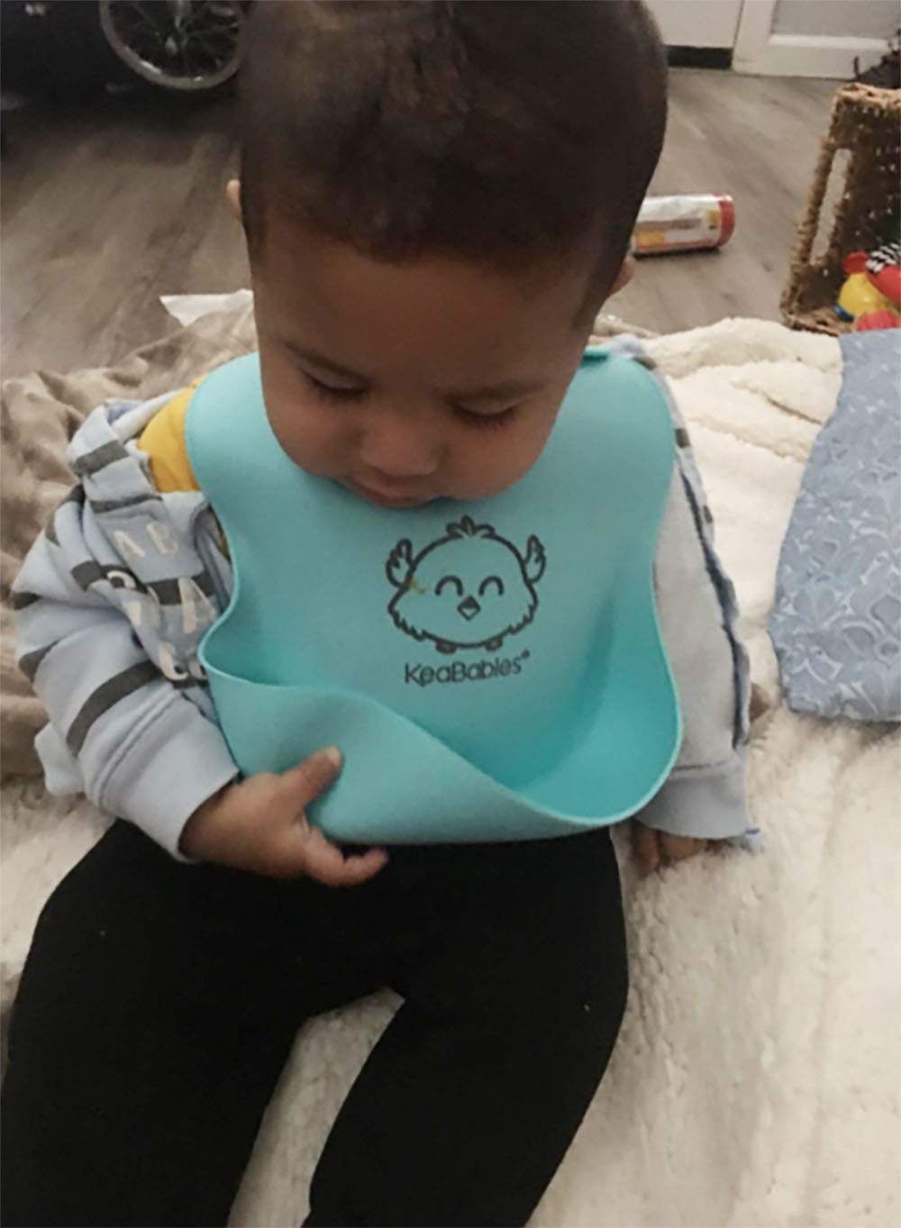 Customer photo review of Silicone Bibs