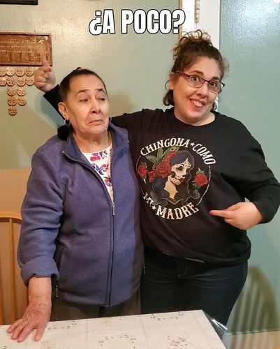 Customer photo review of UNISEX Chingona Como Mi Madre T-Shirt