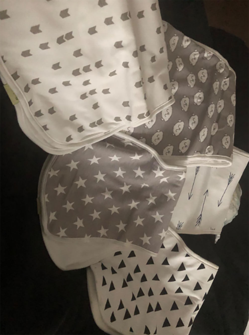 Customer photo review of Organic Baby Burp Cloths