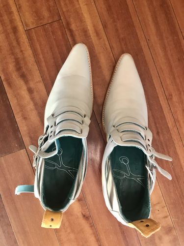 Customer photo review of No.2023 SIDEWALK side buckle ankle boot Bone