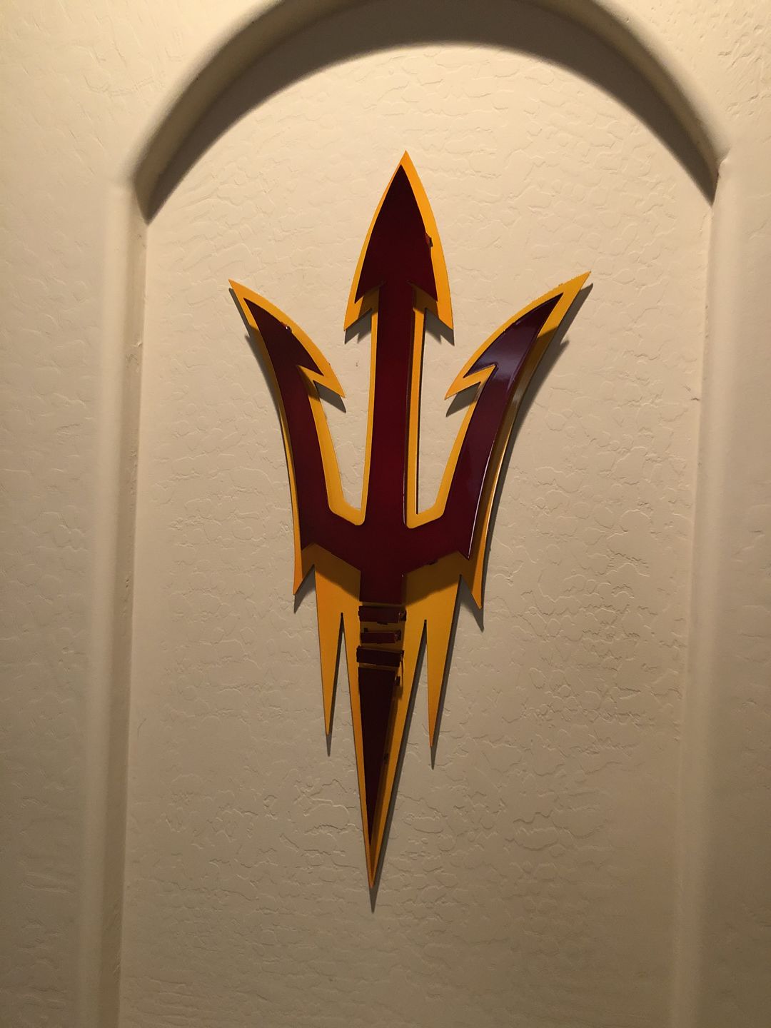 Customer photo review of Arizona State University Pitchfork 3D Vintage Metal Artwork