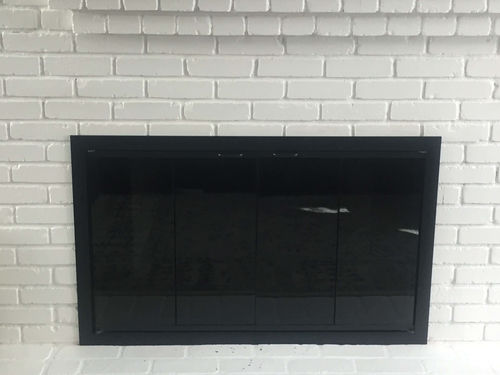 Customer photo review of Steel Fireplace Glass Door Masonry & Zero Clearance - Carolina