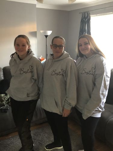 Customer photo review of Besties Mini Logo Mum & Kid Matching Hoodies (MRK X)