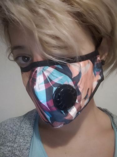 Customer photo review of Performance Activated Carbon Single & Dual Valve Sports Masks