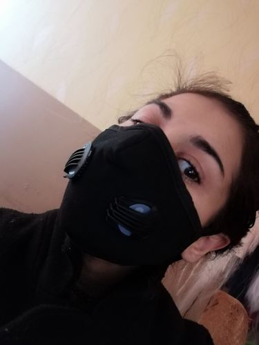 Customer photo review of Performance Activated Carbon Single & Dual Valve Sports Masks