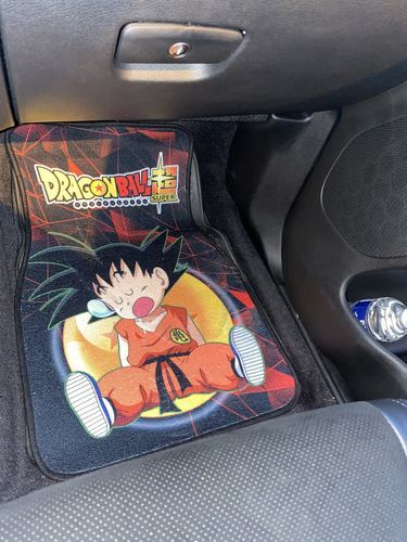 Customer photo review of Kid Goku Sleeping Dragon Ball Car Floor Mats Universal Fit 051012