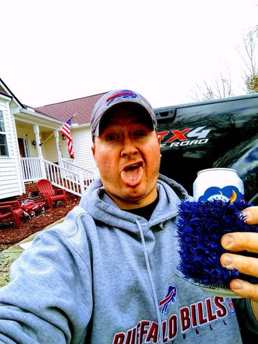 Customer photo review of Game Day Can Cooler (Field Turf)