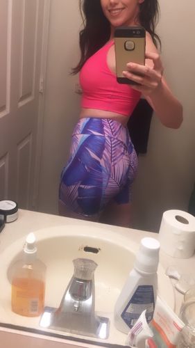 Customer photo review of Tropical Purple Booty Short