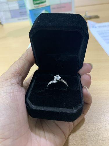 Customer photo review of .50ct Aristi Twisted Engagement Ring