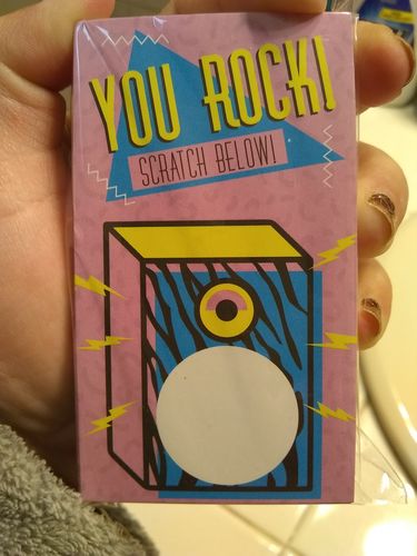 Customer photo review of Pink You Rock 90's Style Scratch Off Card