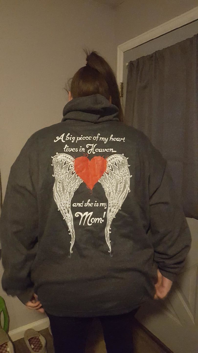 Customer photo review of Mom - A Big Piece of my Heart Hoodie
