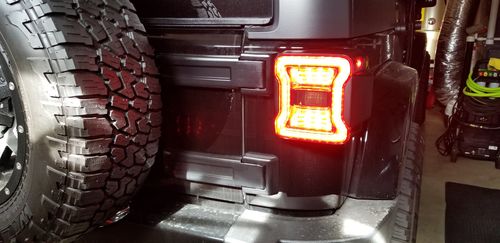 Customer photo review of JK to JL Conversion Tail Lights - Black (07-18 JEEP WRANGLER JK/ JKU)