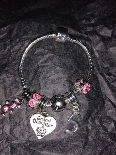 Customer photo review of Silver Plated Number 5 Drop Charm