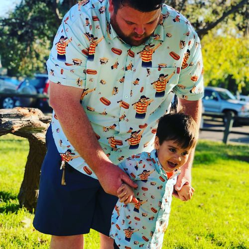 Customer photo review of The Great Hambino Baby – Short Sleeve Shirt