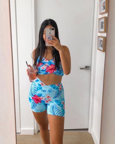 Customer photo review of Tropical Blue Booty Short