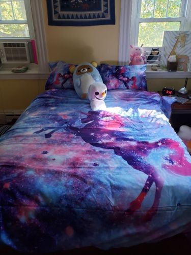 Customer photo review of Universe Unicorn Bedding Set