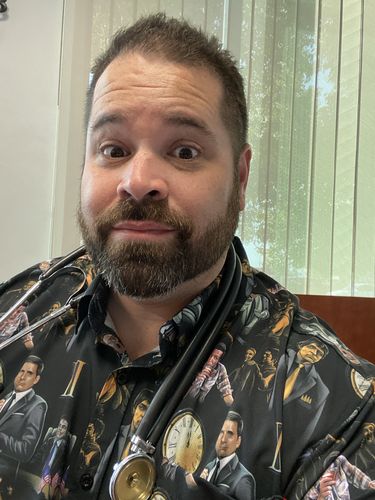 Customer photo review of The Office "Threat Level Midnight" – KUNUFLEX Short Sleeve Shirt