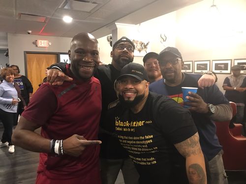 Customer photo review of Fatherhood - Black & Gold Premium Tee