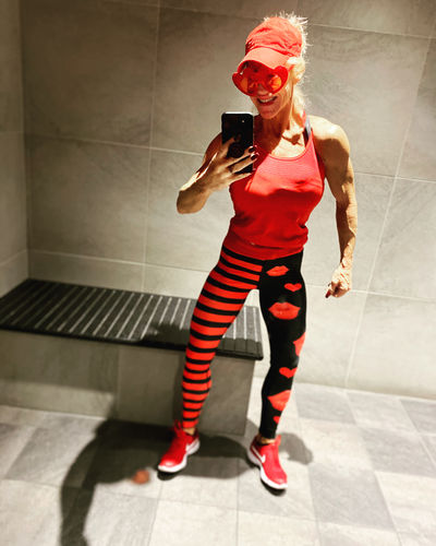 Customer photo review of Kisses Stripes Leggings