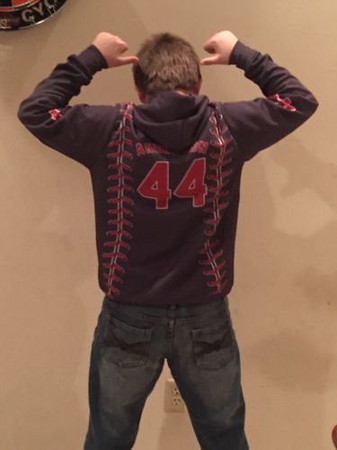 Customer photo review of Personalized Grand Slam Pullover