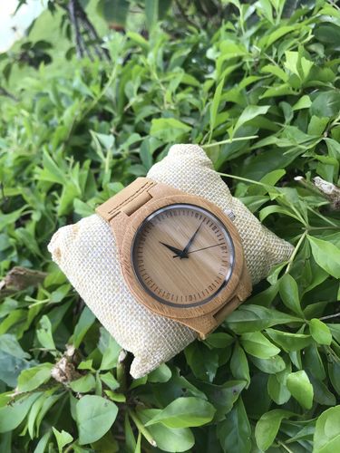 Customer photo review of Natural Bamboo Watch